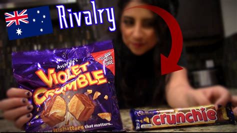 cadbury crunchie vs violet crumble taste test youtube