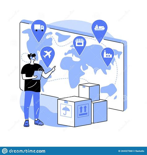 Supply Chain Management Abstract Concept Vector Illustration Stock