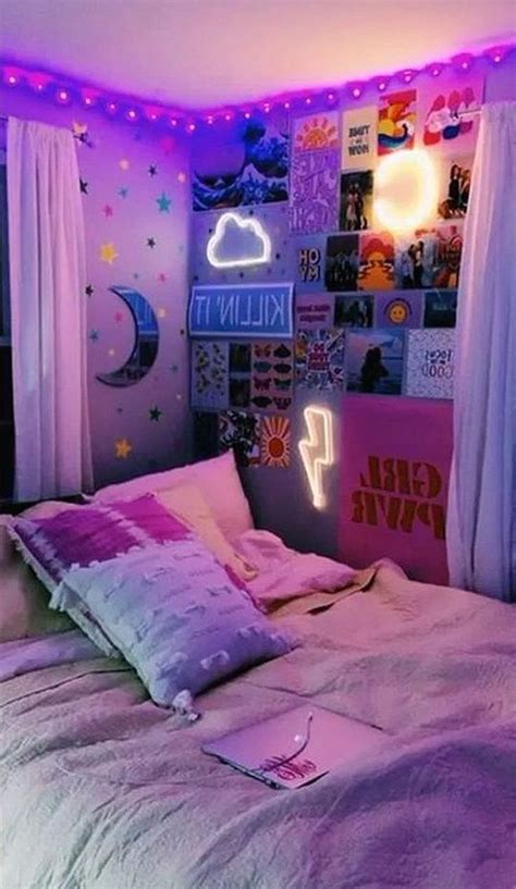 36 Beautiful Bedroom Design And Decor Ideas For Girl To Try Neon Room