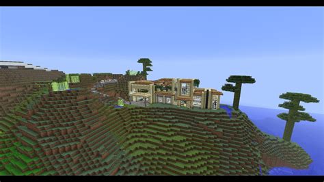 Minecraft Modern Hilltop Mansion Youtube