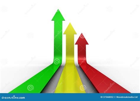 Colourful Arrows Pointing Up Stock Illustration Illustration Of