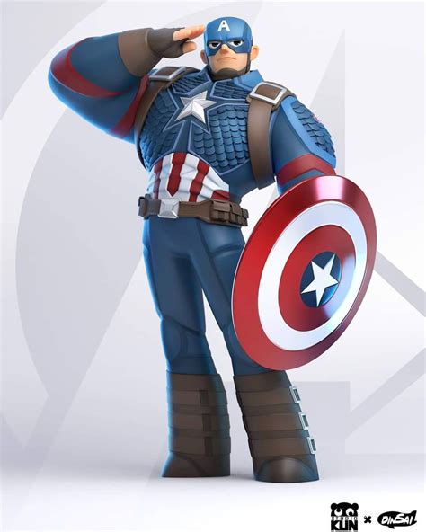 Dinsai X Studio Kun Captain America Design By Namoart95 Avengers