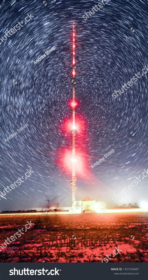 Star Trails Behind Tallest Structure Northern Stock Photo 1331530487