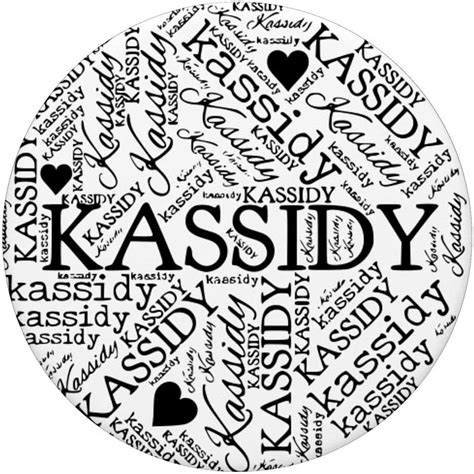 Kassidy Name Personalized Newspaper Word Art Look Design Popsockets Grip And Stand For Phones