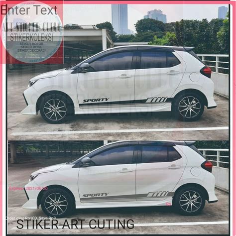 Putih Hitam Car Cutting Stickers Striping Lis Variations Car Stickers