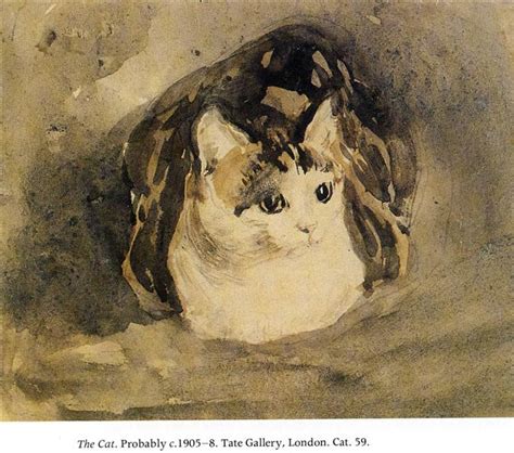 Kittens are cute and funny. The Cat, c.1905 - c.1908 - Gwen John - WikiArt.org