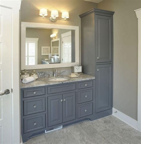 Do you assume bathroom linen tower cabinets appears nice? Bathroom Vanity With Tower #3 - Master Bathroom Vanity ...
