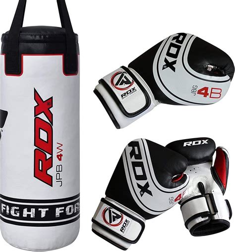 Rdx Kids Punching Bag Unfilled Set Junior Set Kick Boxing 2ft Heavy Mma