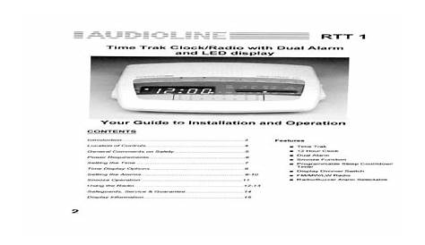 Audioline RTT1 Clock Radio Manual - [PDF Document]