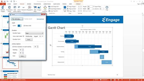 Create A Gantt Chart Using The Engage Powerpoint Add In Youtube