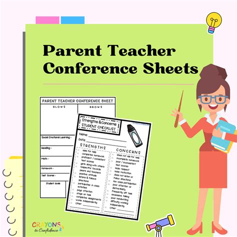 Parent Teacher Conference Sheets — Crayons To Confidence