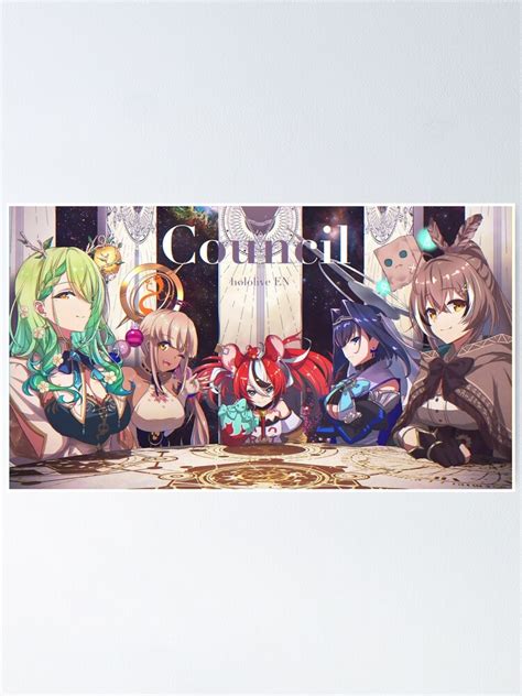 Hololive En 2nd Gen The Council Poster For Sale By Bigkusa Redbubble