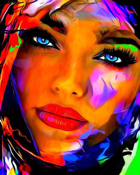Abstract Portrait Painting Abstract Face Art Woman Painting African