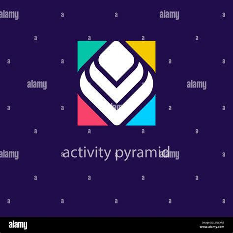 Colorful Layered Pyramid Logo Unique Design Color Transitions