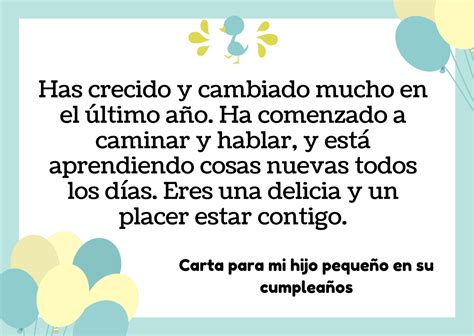 Carta Para Mi Hijo Pequeño En Su Cumpleaños Puras Letras