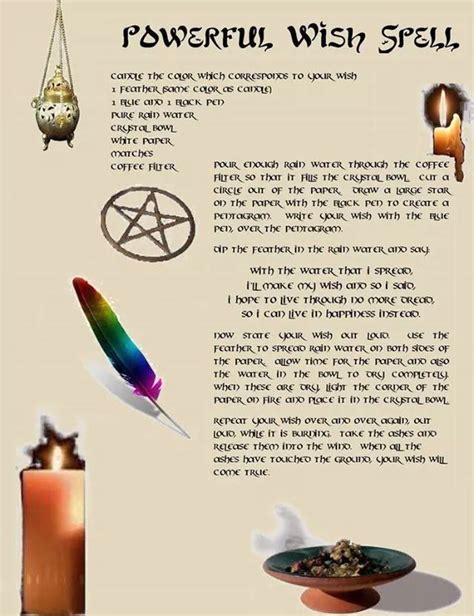 Powerful Wish Spell Book Of Shadows Wicca Spells Witchcraft