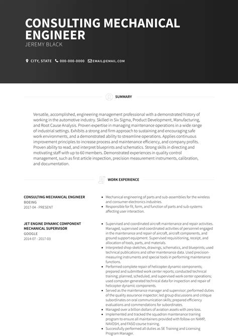 Mechanical design engineers design and build mechanical devices, equipment, and tools that are used in manufacturing and production while degrees in this field range from an associate's degree to a doctoral degree, a bachelor's degree in mechanical engineering or a related field is typically. Mechanical Engineer - Resume Samples and Templates | VisualCV
