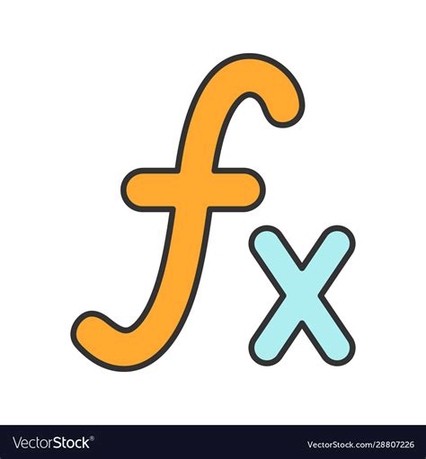 Math Function Color Icon Royalty Free Vector Image