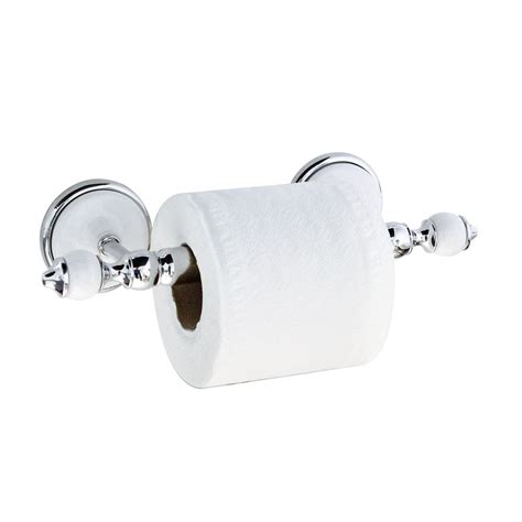 Modona Arora Toilet Paper Holder With Stainless Steel Roller In White