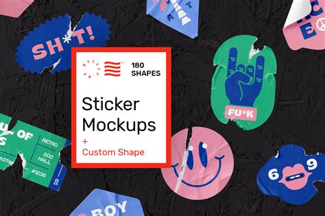 Sticker Mockups On Yellow Images Creative Store