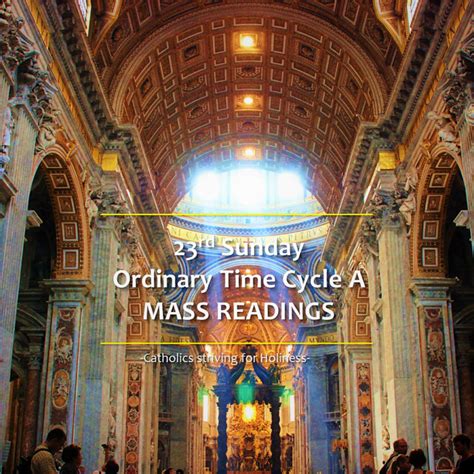 Rd Sunday In Ordinary Time Year A Mass Readings Catholics Striving My