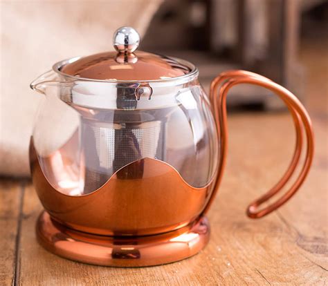 Lacafetiere Copper Infuser Teapot 4 Cup Farrers