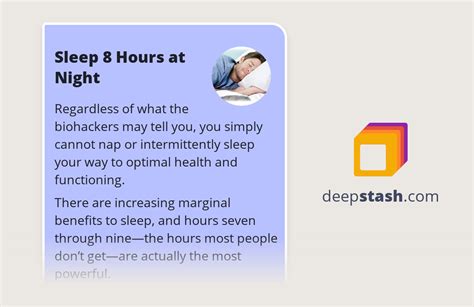 sleep 8 hours at night deepstash