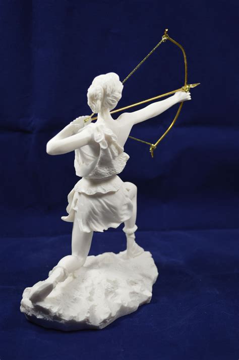 Artemis Diana Sculpture Statue With Bow Ancient Greek Goddess Of Hunt Art Sculptures
