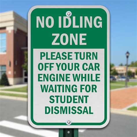 No Idling Zone Please Turn Off Engine Sign T5526 By