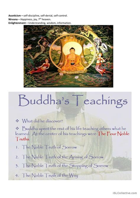 Buddhism English Esl Worksheets Pdf And Doc