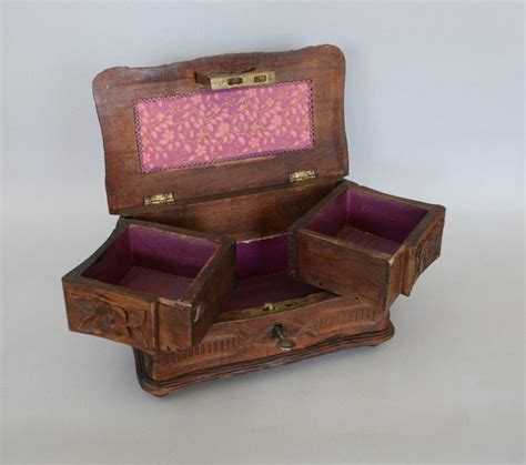 An Indian Carved Wood Jewellery Box Williams Antiques