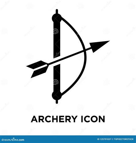 Archery Icon Vector Isolated On White Background Logo Concept O Stock