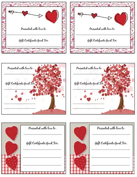 Download these free templates to customize them as much as. Free Printable Valentine's Day Gift Certificates: 5 Designs