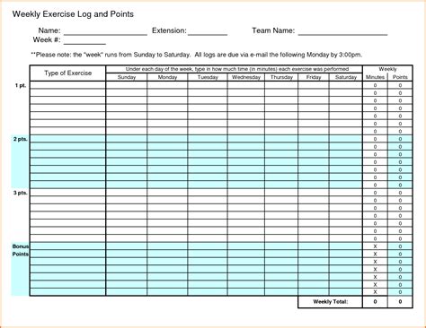 Weekly Workout Log 11 Examples Format Benefits Pdf