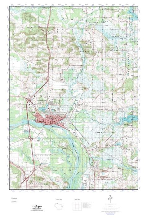 Mytopo Portage Wisconsin Usgs Quad Topo Map