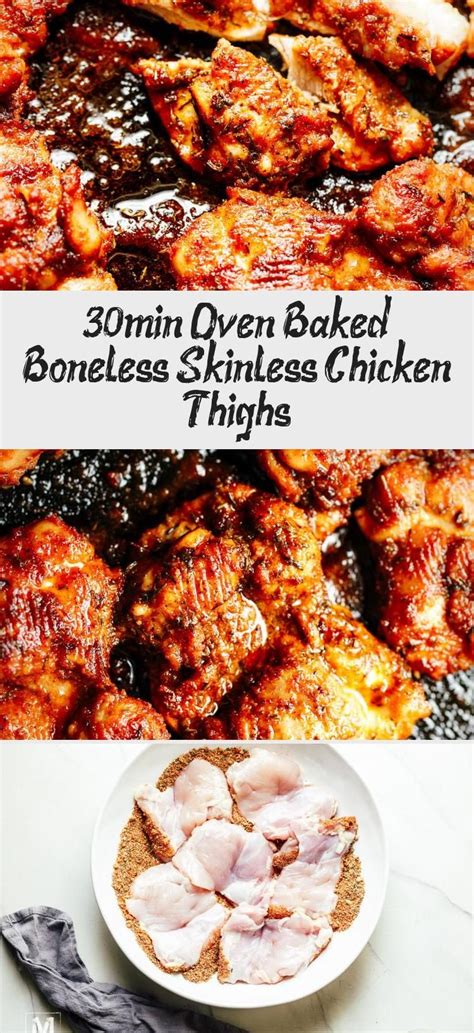 I've done it again you guys! 30-min Oven Baked Boneless Skinless Chicken Thighs recipe ...