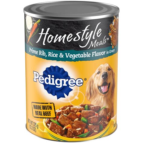 Pedigree Homestyle Meals Adult Canned Wet Dog Food Prime Rib Rice And