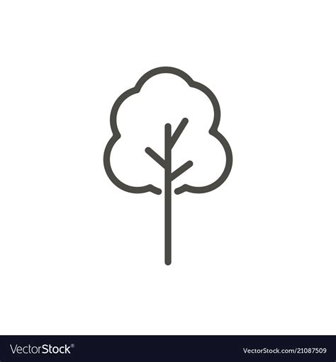 Tree Icon Line Symbol Royalty Free Vector Image