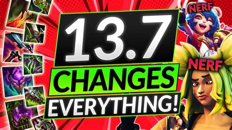 New Patch 137 Is Mental Huge Champion Item Buffs And Nerfs Lol