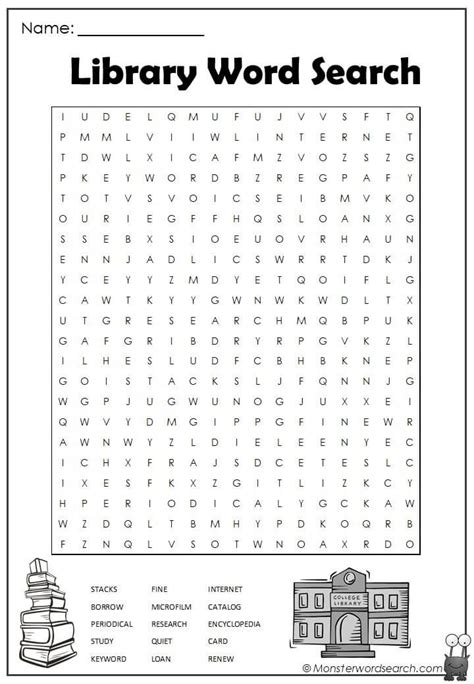 Library Word Search Kids Word Search Word Find Halloween Word Search