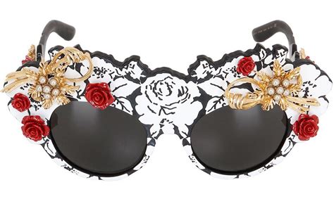 Dolce Gabbana Mamas Embellished Brocade Sunglasses Limited Edition