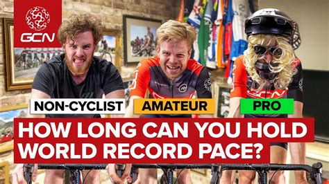 how long can you hold world hour record pace beginner vs amateur vs pro youtube