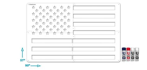 American Flag Stencil Kit Xl