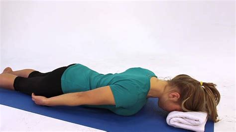 Scapular Retractions In Prone Lying With Hands Elevated Reps Youtube