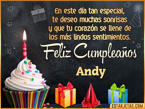 Feliz Cumpleaños Andy Imágenes  Tarjetas Y Mensajes