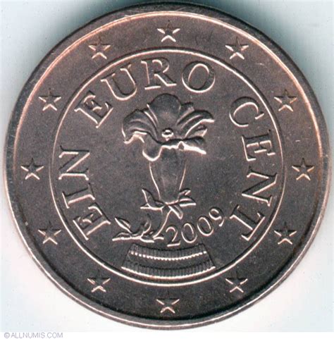 1 Euro Cent 2009 Euro 1999 2009 Austria Coin 5931