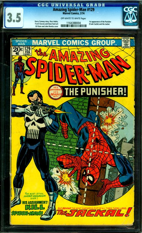 Amazing Spider Man 129 Cgc Graded 35 1st Punisher And The Jackal