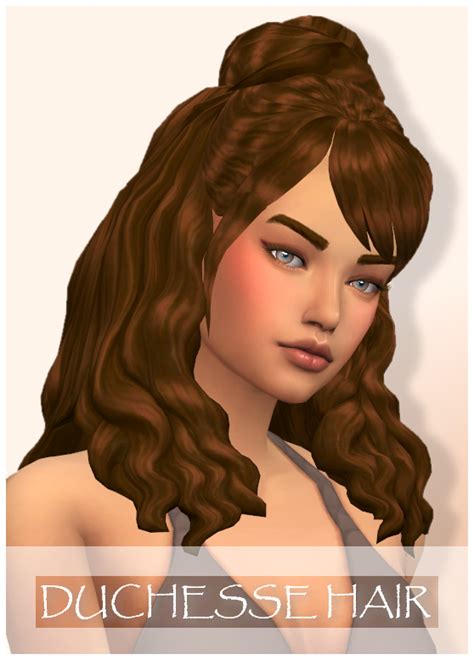 Fluffy Hair With Bangs Recolor Sims 4 Cc Tinyvil