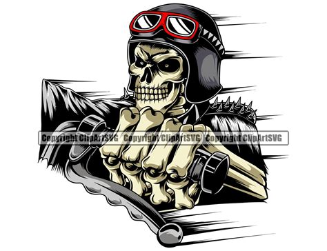 Skull Skeleton Motorcycle Rider Custom Motor Car Repair Shop Etsy