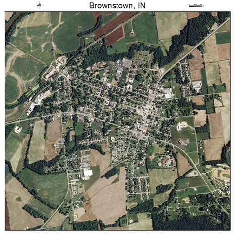 Aerial Photography Map Of Brownstown In Indiana